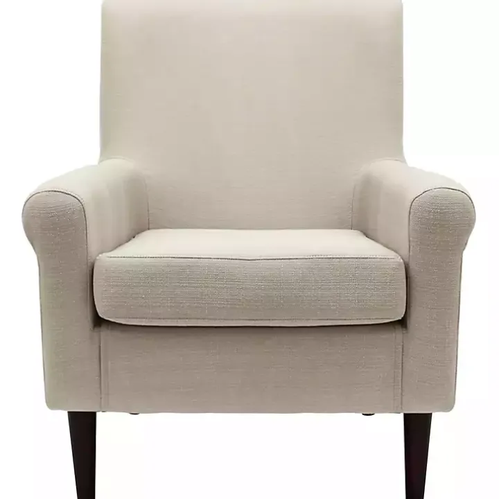 Cream Ellen Rolled Arms Accent Chair