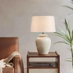 Cream Glazed Ceramic Anzio Table Lamp