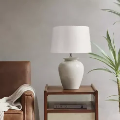Cream Glazed Ceramic Anzio Table Lamp