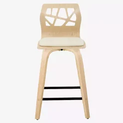 Cream Golia Swivel Counter Stools, Set of 2