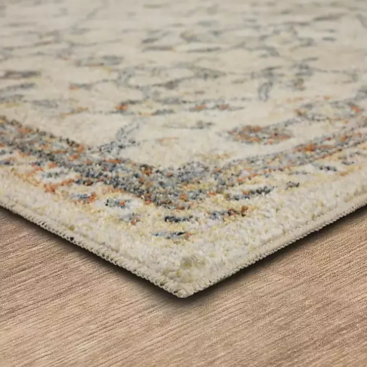 Cream Granary Floral Runner, 2x10