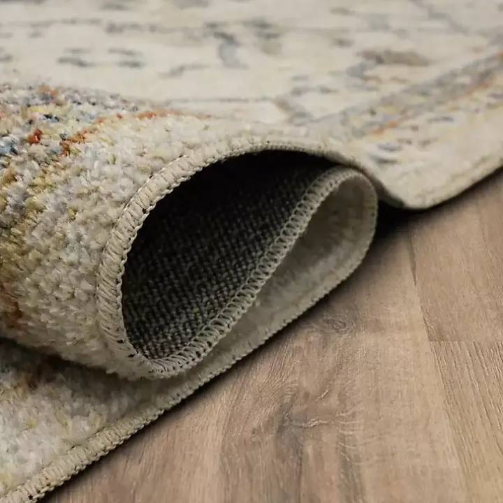 Cream Granary Floral Runner, 2x10