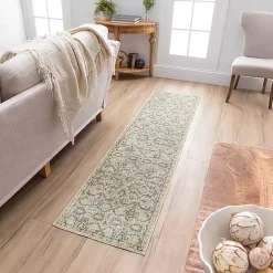 Cream Granary Floral Runner, 2x10