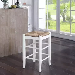 Cream Handwoven Counter Stool