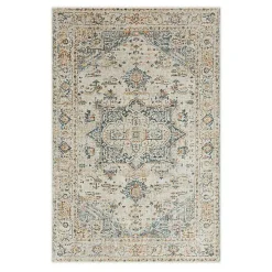 Cream Hartley Medallion Area Rug, 6x9