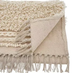 Cream Knotted Cotton Table Runner