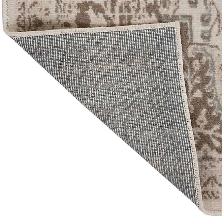 Cream Medallion Area Rug, 5x8