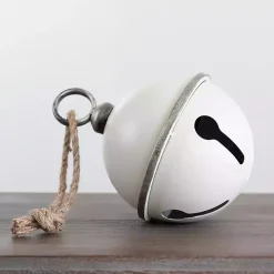 Cream Metal Bell, 9 in.