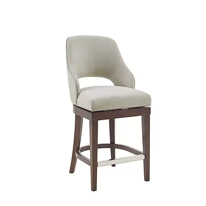Cream Open Back Swivel Base Counter Stool