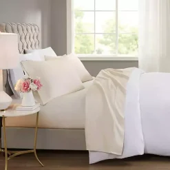 Cream Rich Cooling Cotton Queen Sheet Set