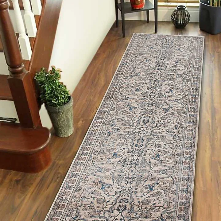 Cream Royal Motif Wilson Floor Runner, 2x10