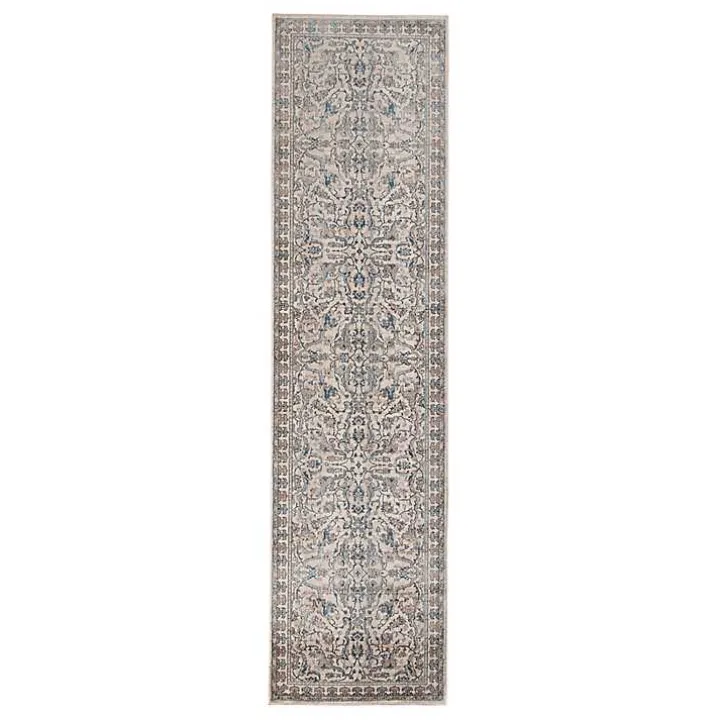 Cream Royal Motif Wilson Floor Runner, 2x10