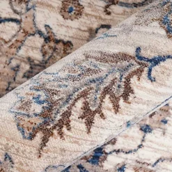 Cream Royal Motif Wilson Floor Runner, 2x10