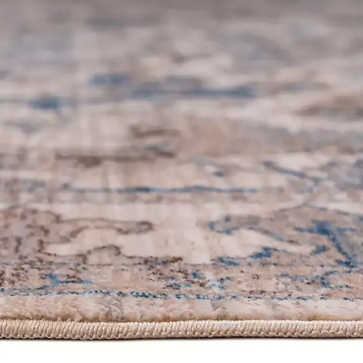 Cream Royal Motif Wilson Floor Runner, 2x10