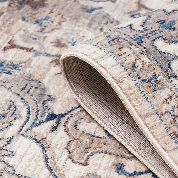 Cream Royal Motif Wilson Floor Runner, 2x10