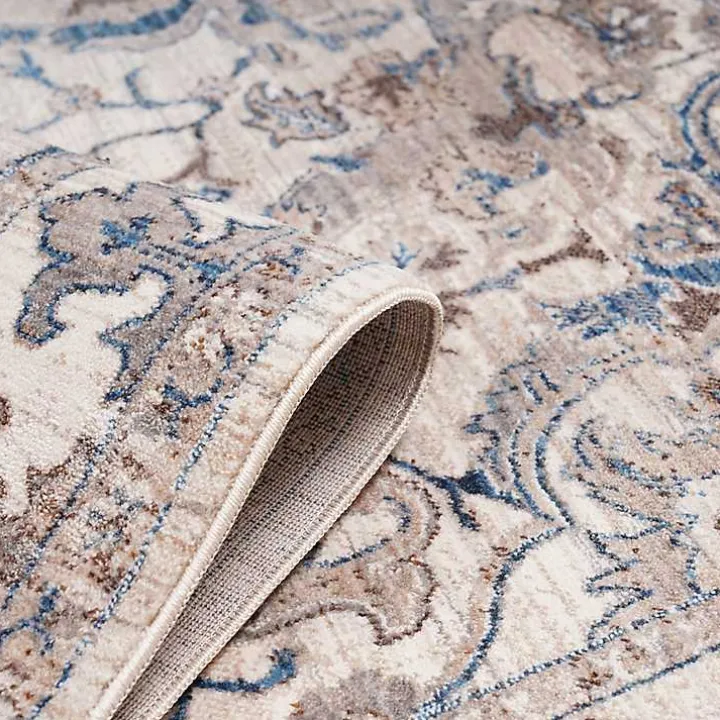 Cream Royal Motif Wilson Floor Runner, 2x10