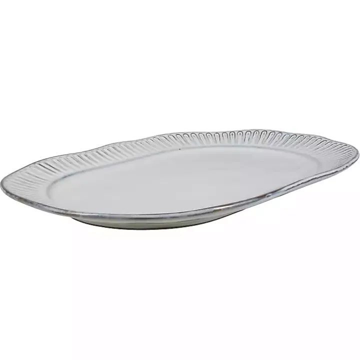 Cream Scalloped Clay 2-pc. Serveware Set