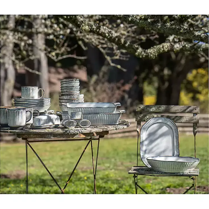 Cream Scalloped Clay 2-pc. Serveware Set