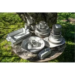 Cream Scalloped Clay 2-pc. Serveware Set