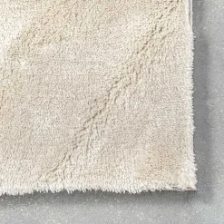 Cream Shag Washable Area Rug, 8x10