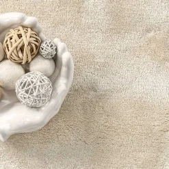 Cream Shag Washable Area Rug, 8x10