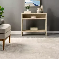 Cream Shag Washable Area Rug, 8x10