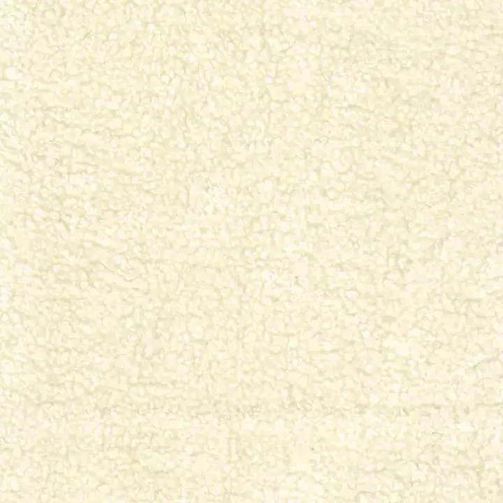 Cream Sherpa and Wood Storage Bench