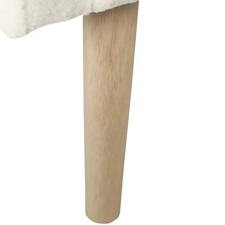 Cream Sherpa Upholstered Barrel Accent Chair