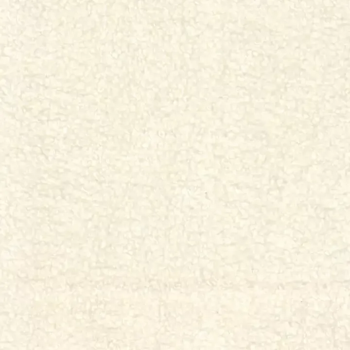 Cream Sherpa Upholstered Metal Bench