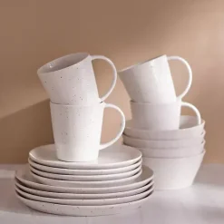 Cream Simple Things Mugs, Set of 4