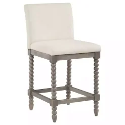 Cream Spindle Legs Counter Stool