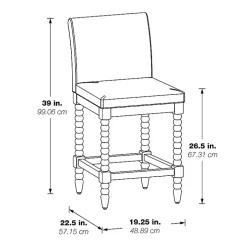 Cream Spindle Legs Counter Stool