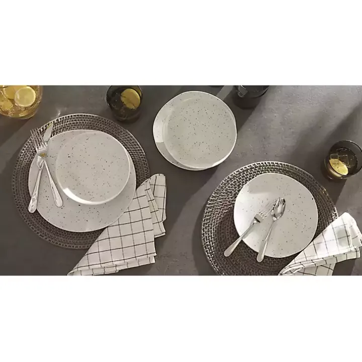 Cream Terrazzo 12-pc. Melamine Dinnerware Set
