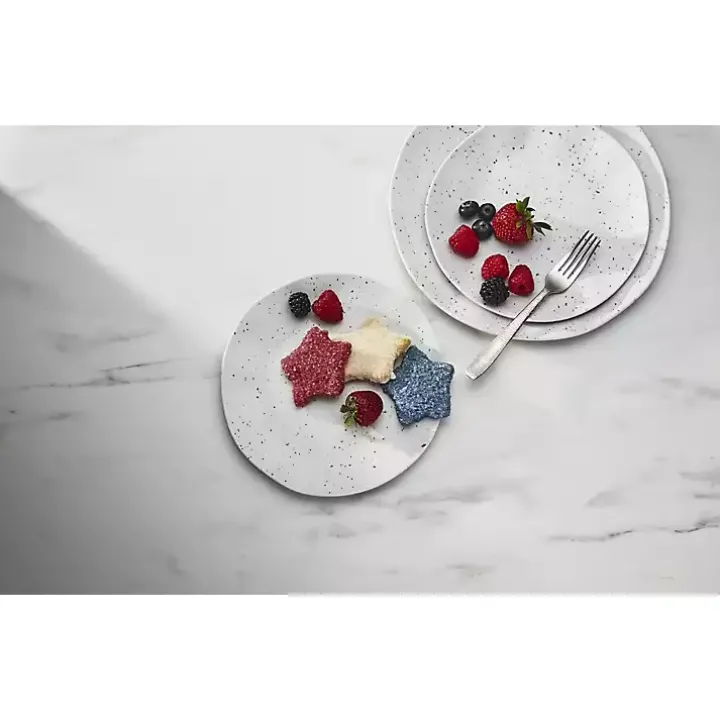 Cream Terrazzo 12-pc. Melamine Dinnerware Set