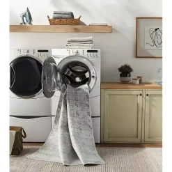 Cream Traditional Washable Area Rug, 6x9