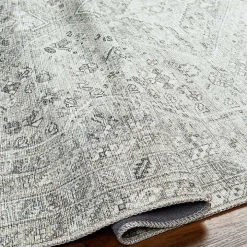 Cream Traditional Washable Area Rug, 7x10