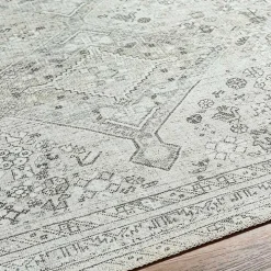 Cream Traditional Washable Area Rug, 8x12