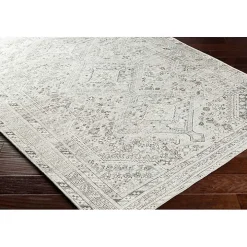 Cream Traditional Washable Area Rug, 8x12