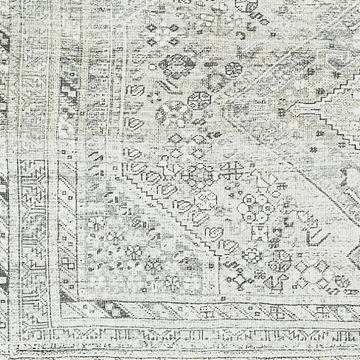 Cream Traditional Washable Area Rug, 8x12