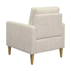 Cream Upholstered Tufted Dani Accent Chair