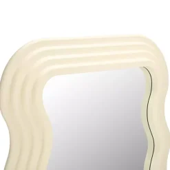 Cream Wavy Mayha Leaner Mirror