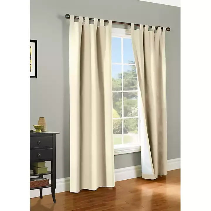Cream Weathermate Blackout Curtain Panel, 63 in.