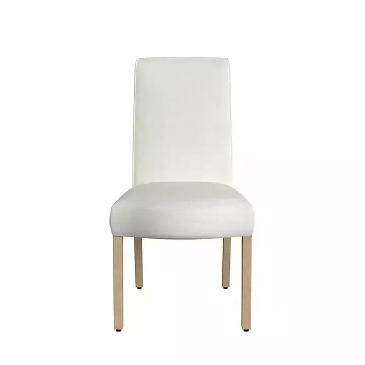 Cream Whitewashed Dining Chairs, Set of 2