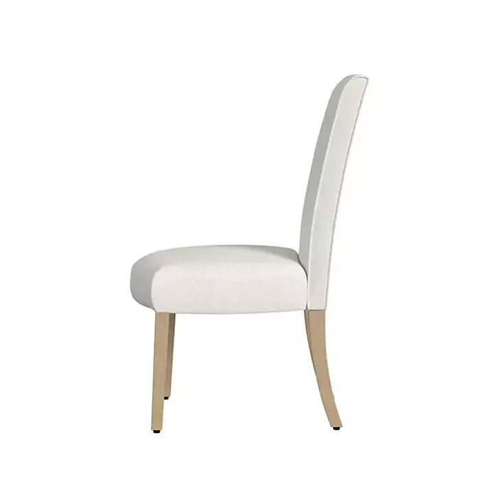 Cream Whitewashed Dining Chairs, Set of 2