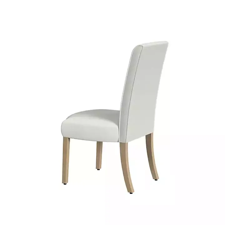 Cream Whitewashed Dining Chairs, Set of 2