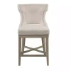 Cream Wingback Swivel Seat Counter Stool
