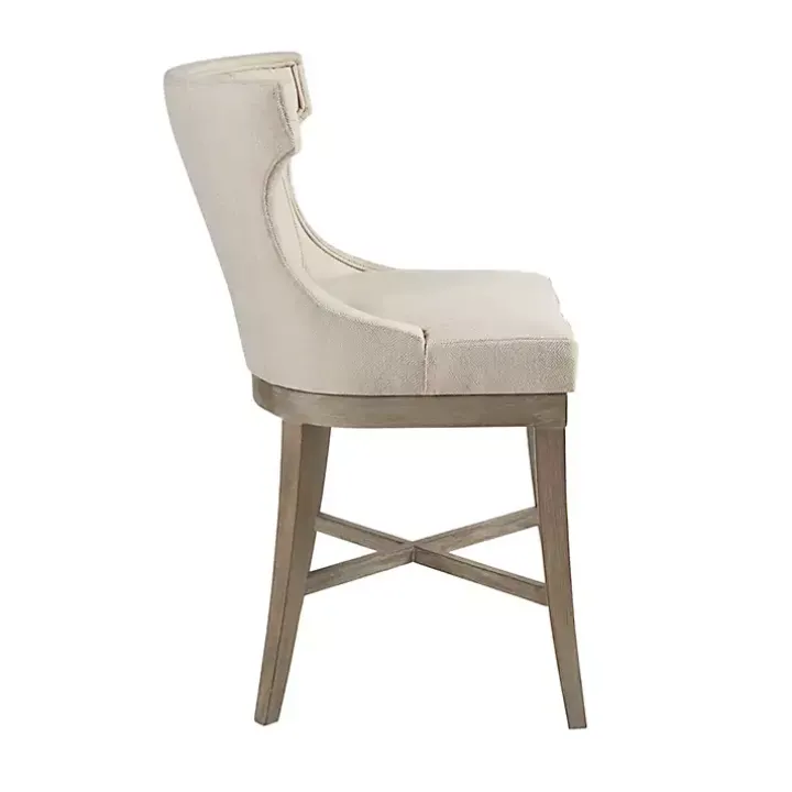 Cream Wingback Swivel Seat Counter Stool