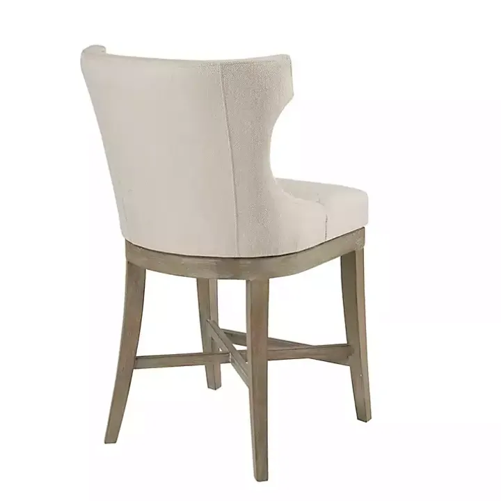 Cream Wingback Swivel Seat Counter Stool