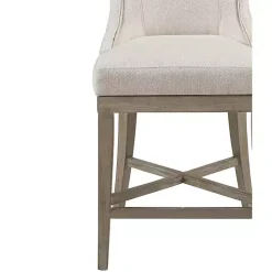 Cream Wingback Swivel Seat Counter Stool