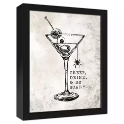 Creep Drink And Be Scary Framed Canvas Art Print